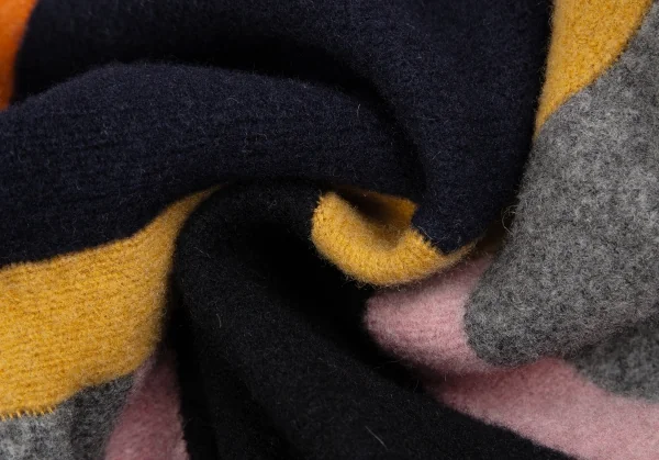 ケイタマルヤマKEITA MARUYAMA ウールカラーパネル切替マキシワンピース グレー紺他M K-127162_016