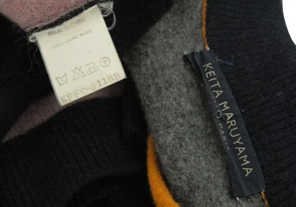 ケイタマルヤマKEITA MARUYAMA ウールカラーパネル切替マキシワンピース グレー紺他M K-127162_017