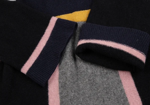 ケイタマルヤマKEITA MARUYAMA ウールカラーパネル切替マキシワンピース グレー紺他M K-127162_009