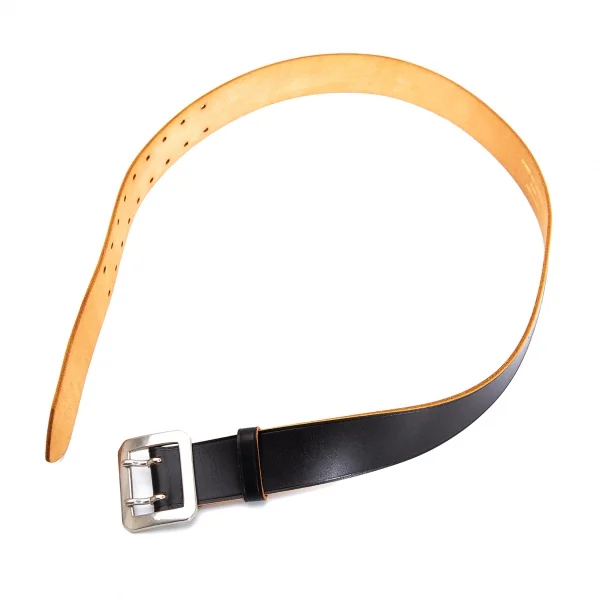 コムデギャルソン オムCOMME des GARCONS HOMME 2つ穴レザーベルト 黒