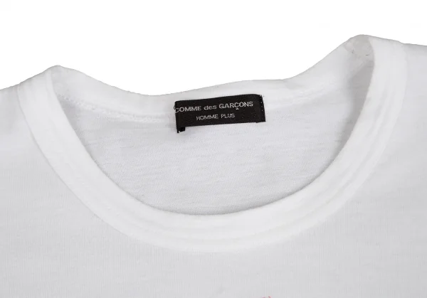 コムデギャルソン オムプリュスCOMME des GARCONS HOMME PLUS フラワードローイングプリントTシャツ 白M位 K-127195_003