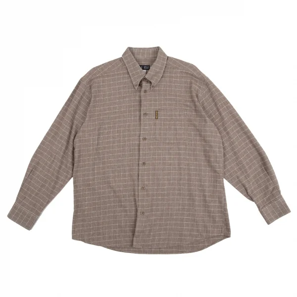 アルマーニジーンズARMANI JEANS グラフチェック長袖シャツ モカL K-127227_001