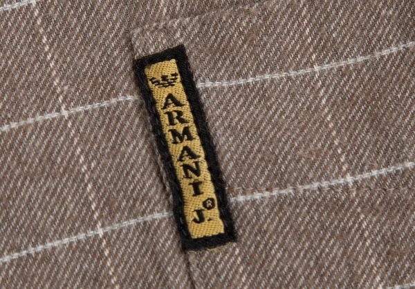 アルマーニジーンズARMANI JEANS グラフチェック長袖シャツ モカL K-127227_010