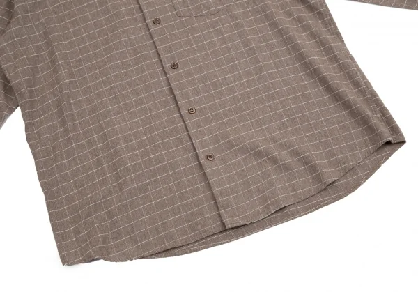 アルマーニジーンズARMANI JEANS グラフチェック長袖シャツ モカL K-127227_011