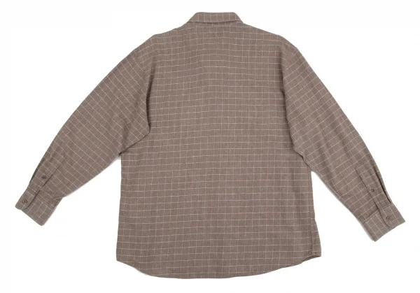 アルマーニジーンズARMANI JEANS グラフチェック長袖シャツ モカL K-127227_013