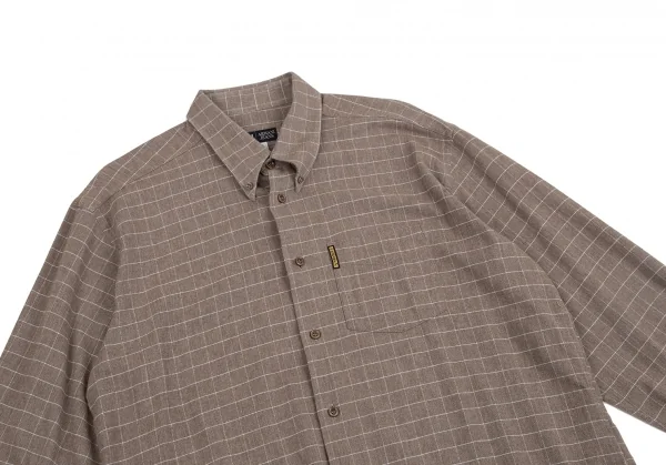 アルマーニジーンズARMANI JEANS グラフチェック長袖シャツ モカL K-127227_002