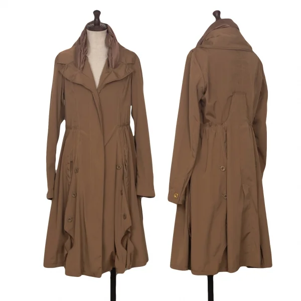 MARITHE + FRANCOIS GIRBAUD Gather Poly Coat Brown M K-127235_001