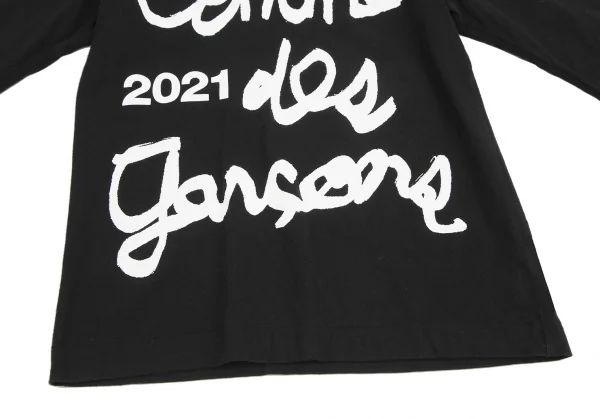 COMME des GARCONS / コムデギャルソン | 2021AW | プリント ロングスリーブTシャツ | S | ホワイト/ブラック | レディース コムデギャルソンCDGロゴ ロングスリーブTシャツ（サークル・ロゴ