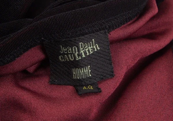 ジャンポールゴルチエ オムJean Paul GAULTIER HOMME 袖ロゴデザインカットソー 黒48 K-127264_012