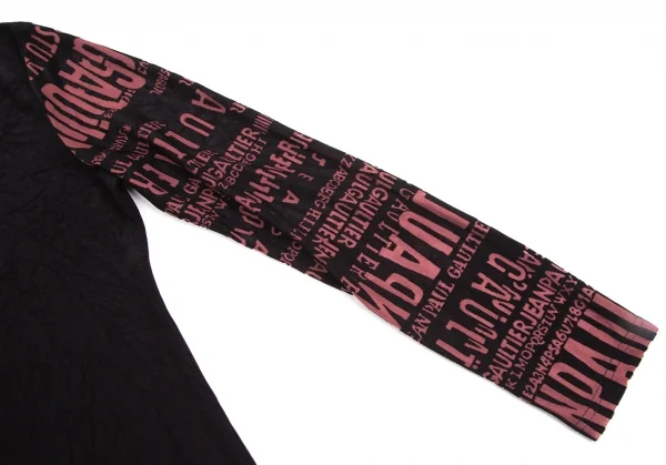 ジャンポールゴルチエ オムJean Paul GAULTIER HOMME 袖ロゴデザインカットソー 黒48 K-127264_004