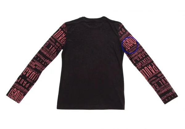 ジャンポールゴルチエ オムJean Paul GAULTIER HOMME 袖ロゴデザインカットソー 黒48 K-127264_008