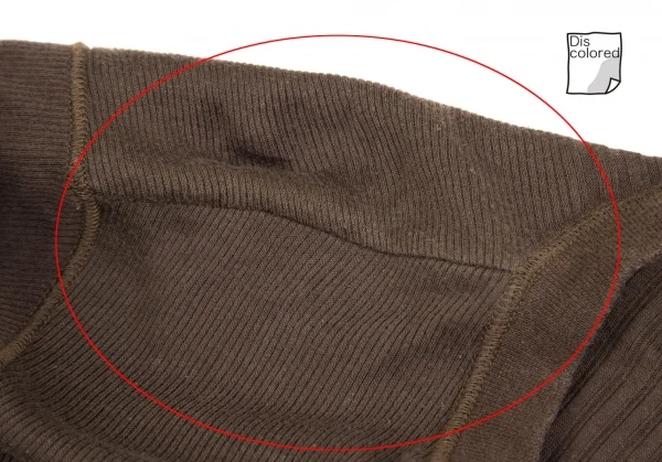 ジャンポールゴルチエ オムJean Paul GAULTIER HOMME フレンチスリーブリブ切替トップス 茶MA K-127266_004