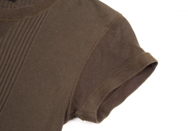 ジャンポールゴルチエ オムJean Paul GAULTIER HOMME フレンチスリーブリブ切替トップス 茶MA K-127266_006