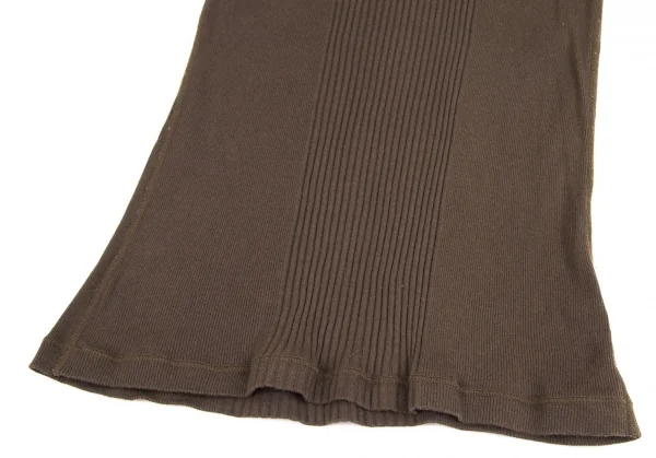 ジャンポールゴルチエ オムJean Paul GAULTIER HOMME フレンチスリーブリブ切替トップス 茶MA K-127266_007