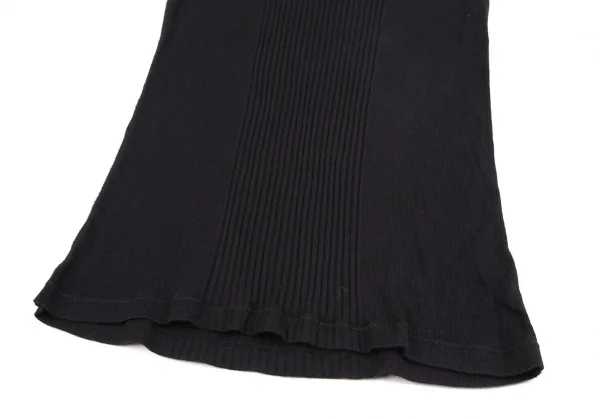 ジャンポールゴルチエ オムJean Paul GAULTIER HOMME フレンチスリーブリブ切替Vネックトップス 黒MA K-127267_006