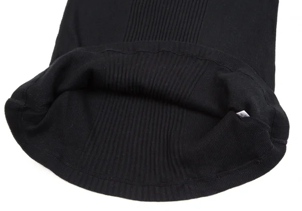ジャンポールゴルチエ オムJean Paul GAULTIER HOMME フレンチスリーブリブ切替Vネックトップス 黒MA K-127267_007