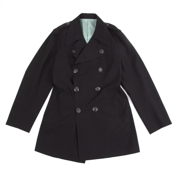 ジャンポールゴルチエ オムJean Paul GAULTIER HOMME ダブルハーフコート 黒50 K-127271_001