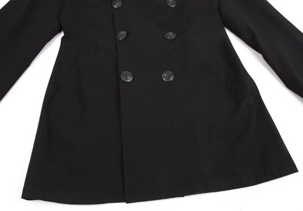 ジャンポールゴルチエ オムJean Paul GAULTIER HOMME ダブルハーフコート 黒50 K-127271_010
