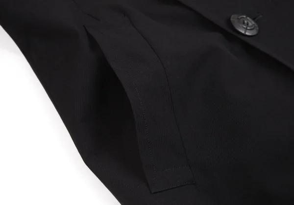 ジャンポールゴルチエ オムJean Paul GAULTIER HOMME ダブルハーフコート 黒50 K-127271_011