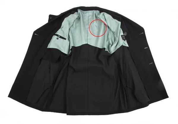 ジャンポールゴルチエ オムJean Paul GAULTIER HOMME ダブルハーフコート 黒50 K-127271_013