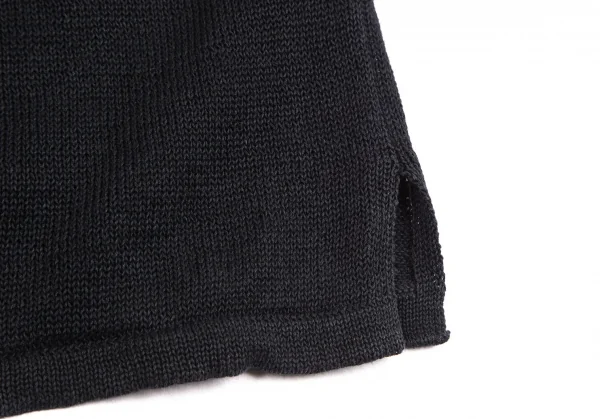 ジョセフ オムJOSEPH HOMME コットンリネンヘンリーネックカットソー 黒50 K-127302_011