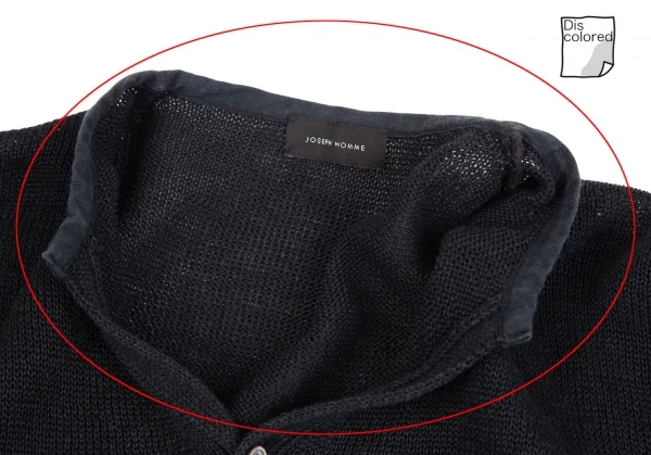 ジョセフ オムJOSEPH HOMME コットンリネンヘンリーネックカットソー 黒50 K-127302_004