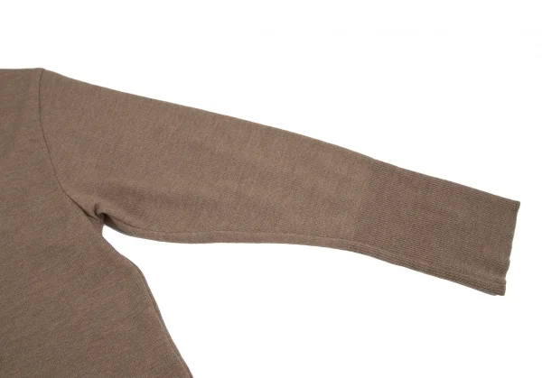 ジャンポールゴルチエ オムJean Paul GAULTIER HOMME セーフティーピンボタンデザインスキッパーニット ブラウン48 K-127326_005