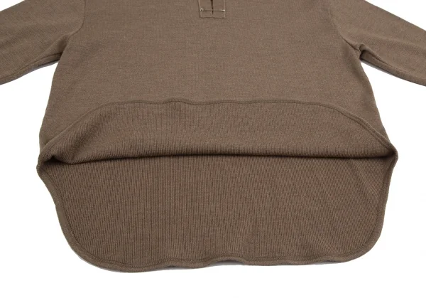 ジャンポールゴルチエ オムJean Paul GAULTIER HOMME セーフティーピンボタンデザインスキッパーニット ブラウン48 K-127326_008