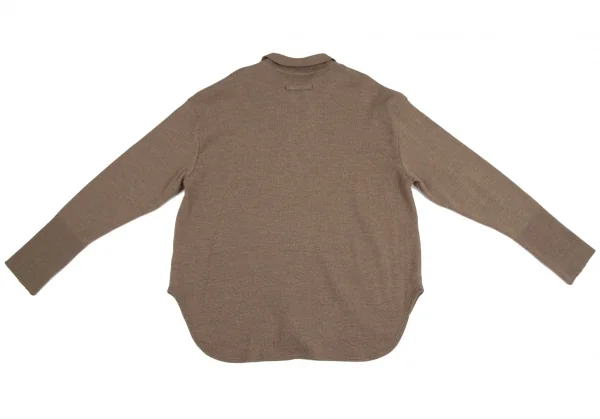 ジャンポールゴルチエ オムJean Paul GAULTIER HOMME セーフティーピンボタンデザインスキッパーニット ブラウン48 K-127326_009