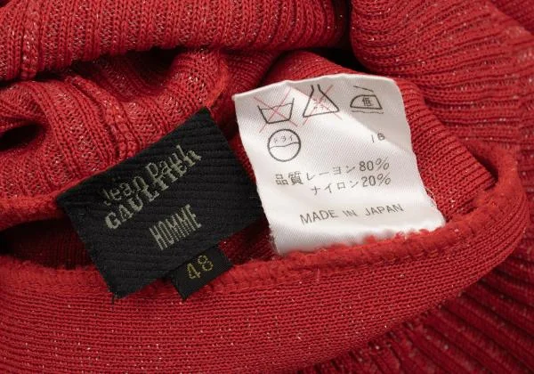 Jean Paul GAULTIER HOMME Rayon Nylon Turtleneck Knit Sweater K-127327_016
