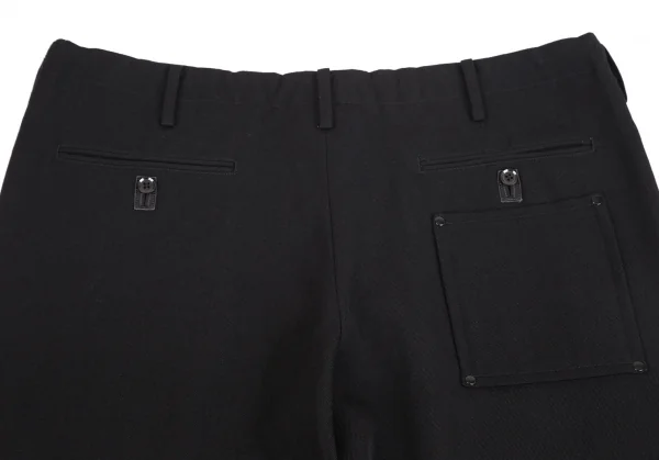 ヨウジヤマモト プールオムYohji Yamamoto POUR HOMME ウールパッチポケットスナップボタンセットアップスーツ 黒3 K-127338_016
