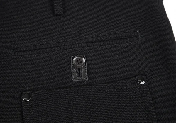 ヨウジヤマモト プールオムYohji Yamamoto POUR HOMME ウールパッチポケットスナップボタンセットアップスーツ 黒3 K-127338_017