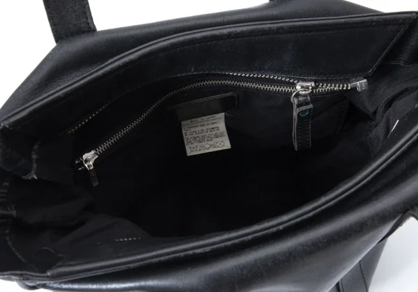 ワイズY's カウレザーベルテッドハンドバッグ 黒 K-127340_013