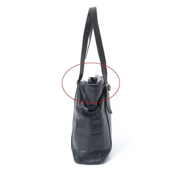 ワイズY's カウレザーベルテッドハンドバッグ 黒 K-127340_006