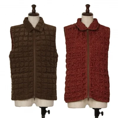 ISSEY MIYAKE Quilted Reversible Zip Vest
