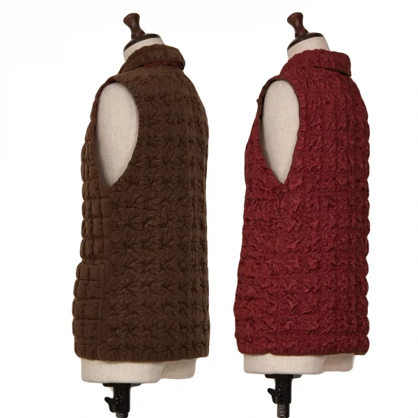 ISSEY MIYAKE Quilted Reversible Zip Vest K-127356_002