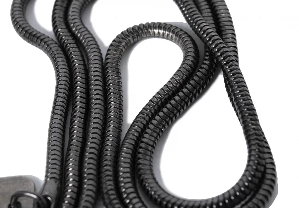 ジャンポールゴルチエJean Paul GAULTIER ロゴドッグタグデザインメガネチェーン シルバー 黒 K-127367_005