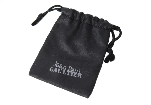 ジャンポールゴルチエJean Paul GAULTIER ロゴドッグタグデザインメガネチェーン シルバー 黒 K-127367_006