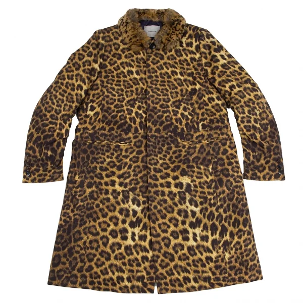 UNDERCOVER Leopard Printed Fur Collar Cotton Coat K-127383_002