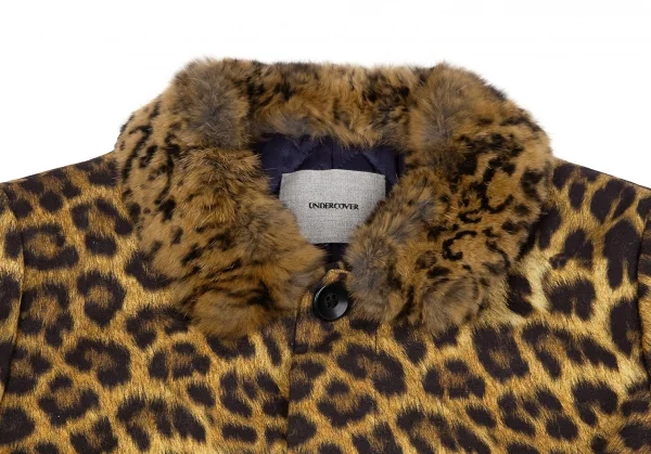 UNDERCOVER Leopard Printed Fur Collar Cotton Coat K-127383_004