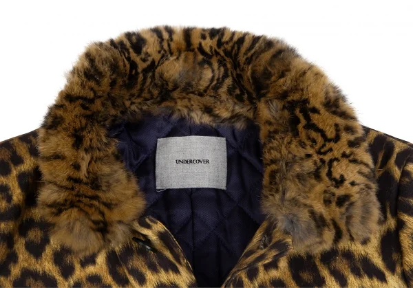 UNDERCOVER Leopard Printed Fur Collar Cotton Coat K-127383_005