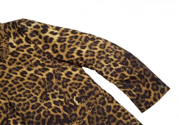 UNDERCOVER Leopard Printed Fur Collar Cotton Coat K-127383_007