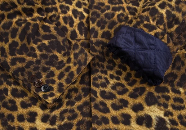 UNDERCOVER Leopard Printed Fur Collar Cotton Coat K-127383_008