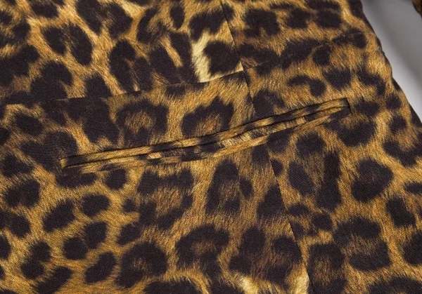 UNDERCOVER Leopard Printed Fur Collar Cotton Coat K-127383_010