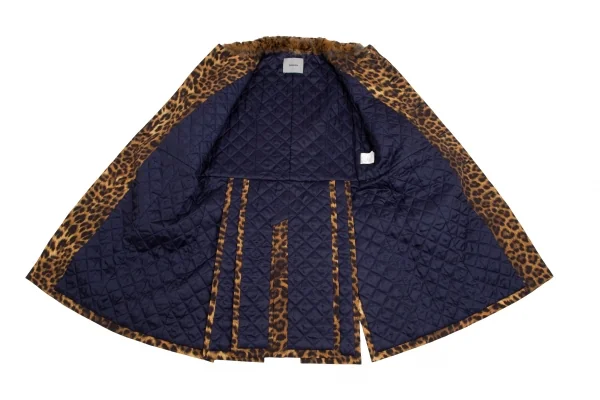 アンダーカバーUNDERCOVER コットンレオパードプリント比翼ファー