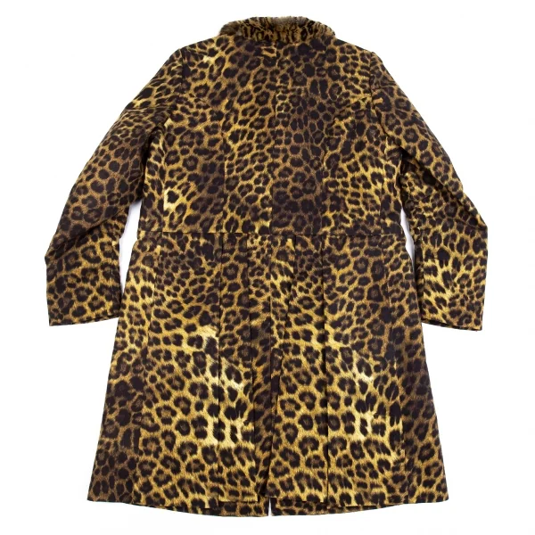 UNDERCOVER Leopard Printed Fur Collar Cotton Coat K-127383_014