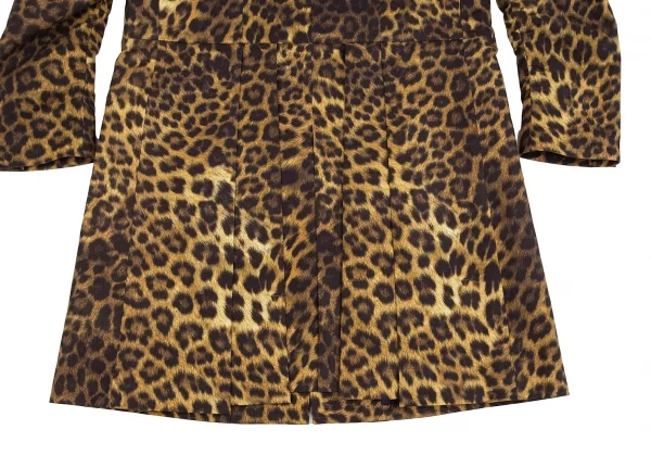 UNDERCOVER Leopard Printed Fur Collar Cotton Coat K-127383_015