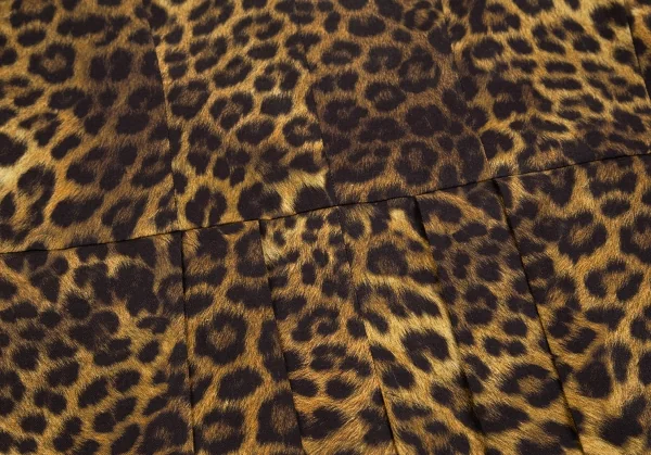 UNDERCOVER Leopard Printed Fur Collar Cotton Coat K-127383_017