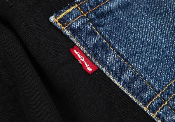 ジュンヤワタナベ マン コムデギャルソン×リーバイスJUNYA WATANABE MAN COMME des GARCONS×Levi's デニムドッキングスウェットパンツ ブルー黒S K-127386_010
