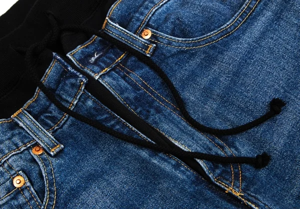 ジュンヤワタナベ マン コムデギャルソン×リーバイスJUNYA WATANABE MAN COMME des GARCONS×Levi's デニムドッキングスウェットパンツ ブルー黒S K-127386_003
